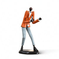 Musician Figurine Artistic Musician Statue with Artfully Shaped Sculpture for Jazz Fans, Living Room, Bookshelf
