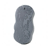Embossed Children's Bath Scrub Sponge Absorbent PVA Bath Sponge Hanging Cord Good Water Absorption