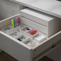 Desktop A4 File Drawer Storage Box with Wheels, Thickened Office Under-Desk Organizer