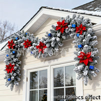 Classic Christmas Decorative Rattan with Lights for Store Display and DIY