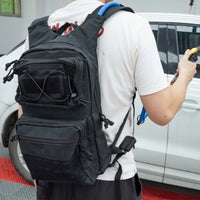 Cordless Battery Powered Backpack Sprayer Rechargeable Backpack Sprayer with Hose Padded Shoulder Straps Spraying Unit Ergonomic for Detailers, Installers, Car Detailing, Film Installation