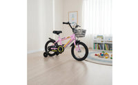 Boys and Girls Bike Adjustable Saddle Children's Bike with Training Wheels Double Brake System Children's Bike with Basket