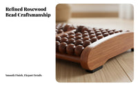 Beaded Foot Solid Wood Construction Wooden Foot Roller Personal Care Item for Elderly, Office Workers, Under Desk