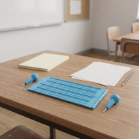 2 Pieces Lightweight Braille Writing Board with Stylus Plastic Braille Slate and Stylus Kit Sturdy for Blind, Students, Classroom, School
