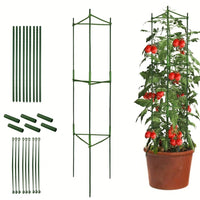 Plant Support for Garden Bed and Tomato Cage, Climbing Plant Support for Potted Plants, 4 Tier Square Detachable Design, Height Adjustable 1 Pack