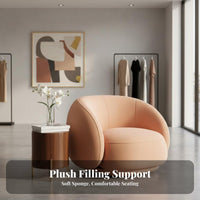 3 Pieces Light Luxury Shell Armchair and Table Set Modern & Design Reception Seating Textured Upholstery Room Furnishing for Interior Designers, Business Owners, residential property owners, spa and wellness center, Bcompleteique
