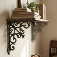 Bracket with Angel Motif Rustic Shelf Bracket Black Shelf Brackets with Mounting Screws for Craftspeople