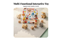 Educational Bead Maze Toy Develops Fine Movement Skills Wooden Bead Maze Promotes Hand-Eye Coordination for Infants, Toddlers