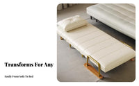 Space-Saving Fold-foldable Loveseat 2-in-1 Design Sofa Bed simple Setup Sleeper Couch Modern Aesthetic for Apartment Dwellers, Young Adults, Homeowners, Living Room, Small Spaces, Home Office, Bedroom