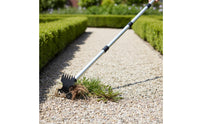 6 Tine Garden Rake Hoe Heavy Duty 6 Tine Garden Hoe Screw-Fixed Connection Manual Weeding Rake