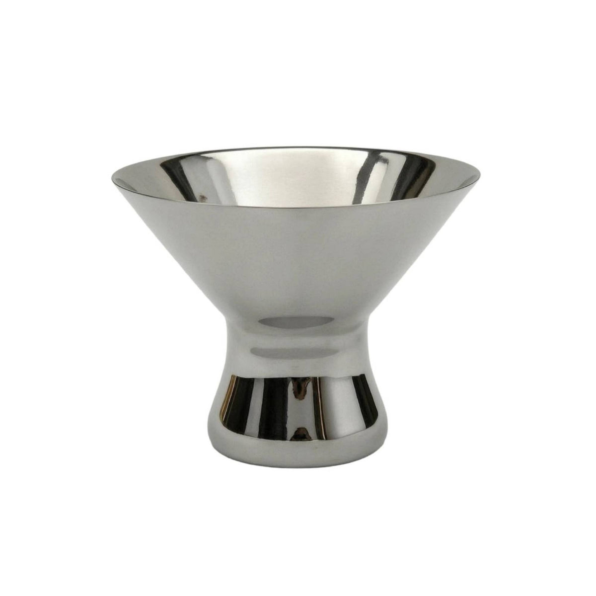 Weighted Base Metal Dessert Cup Polished Footed Dessert Cup Shatterproof Dishware Long-Lasting for Caterers