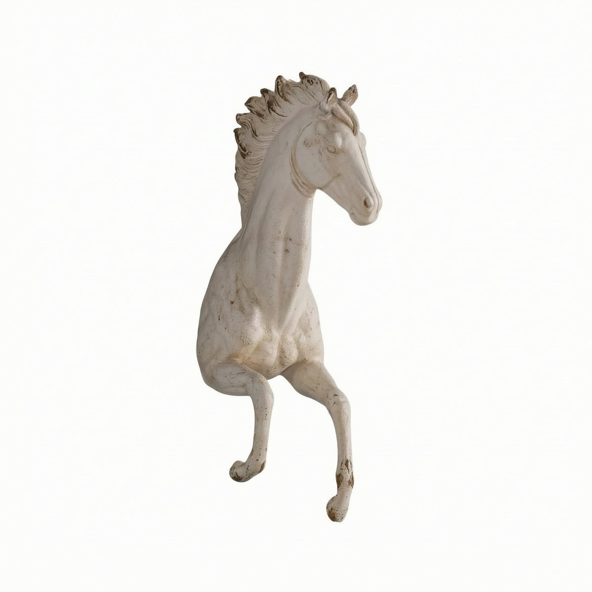 Horse Sculpture with Wall Mount off-Pale Horse Heads Wall Mount Creature Head Hanging Decoration for Living Room, Farmhouse