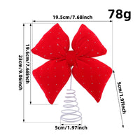 Christmas Bow with Spring Base Three-Dimensional Standing Bow Ornament Holiday Decoration Upright Spiral for Tabletop, Mantel