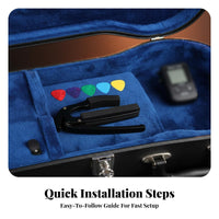 Guitar Capo Compact Design Quick Change Capo Metal Construction Fretboard Clamp for Beginners, Live Performance, Music Class