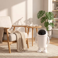 Playful Astronaut Trash Can Stylish Astronaut-Themed Trash Can Modern Space Themed Wastebasket Sturdy for Teens, Bedroom