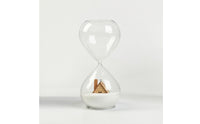 Decorative 60-Minute Hourglass Elegant Hourglass with Wooden House Large Sandglass Modern for Reading