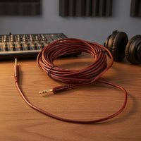 Coiled 6.35 Mm Instrument Cable Gold Tips 6.35 Mm Audio Cable Metal Plugs Insulated