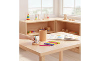 Early Learning Wooden Peg Sorting Toy Develops Hand-Eye Coordination Color Sorting Cylinder for Toddlers, Kids