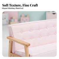 Solid Wood Frame Padded Toddler Chair Youngster-Sized Miniature Tufted Armchair Soft and Comfortable youngsters' Sofa Ergonomic Design for Preschoolers, Babies 12 months+, Kindergarten, Reading Corner, Photography Studio, Playroom