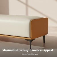 Light Luxury End-of-Bed Bench Italian Inspired Long Stool Minimalist Design Accent Seating adaptable Use for Boutique Owners, Interior Designers, Apartment Dwellers, Clothing shop, Living Room, Walk-in Closet, Entryway