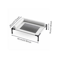 Breathable Elevated Dog Bed Cooling Raised Dog Bed Sturdy Pet Cot with Side Cushion Heavy-Duty for Indoor