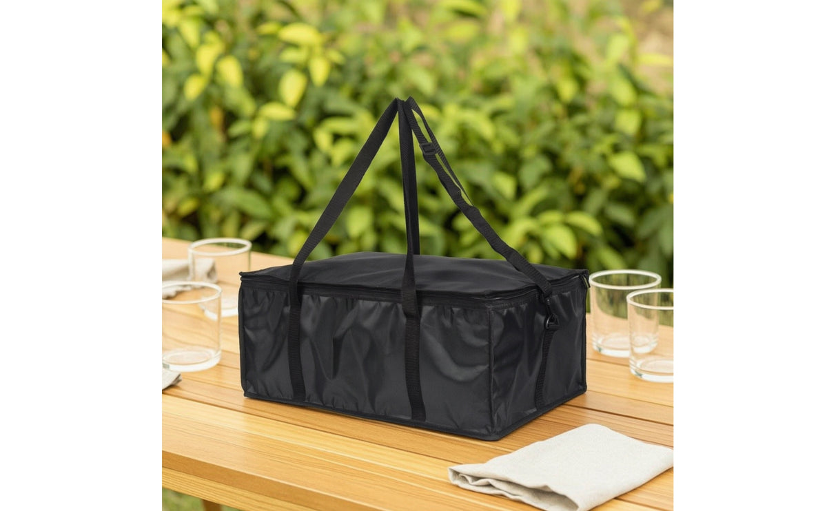 Chilled Carry Bag Zipper Foldable Cooler Bag with Shoulder Strap Leakproof Insulated Tote with Handle for Picnic