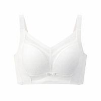 Support Bra Minimizer for Women with Thin Molded Cup and 4-Row Back Closure, Plus Size Non Wired for Large Busts, Breathable Nylon