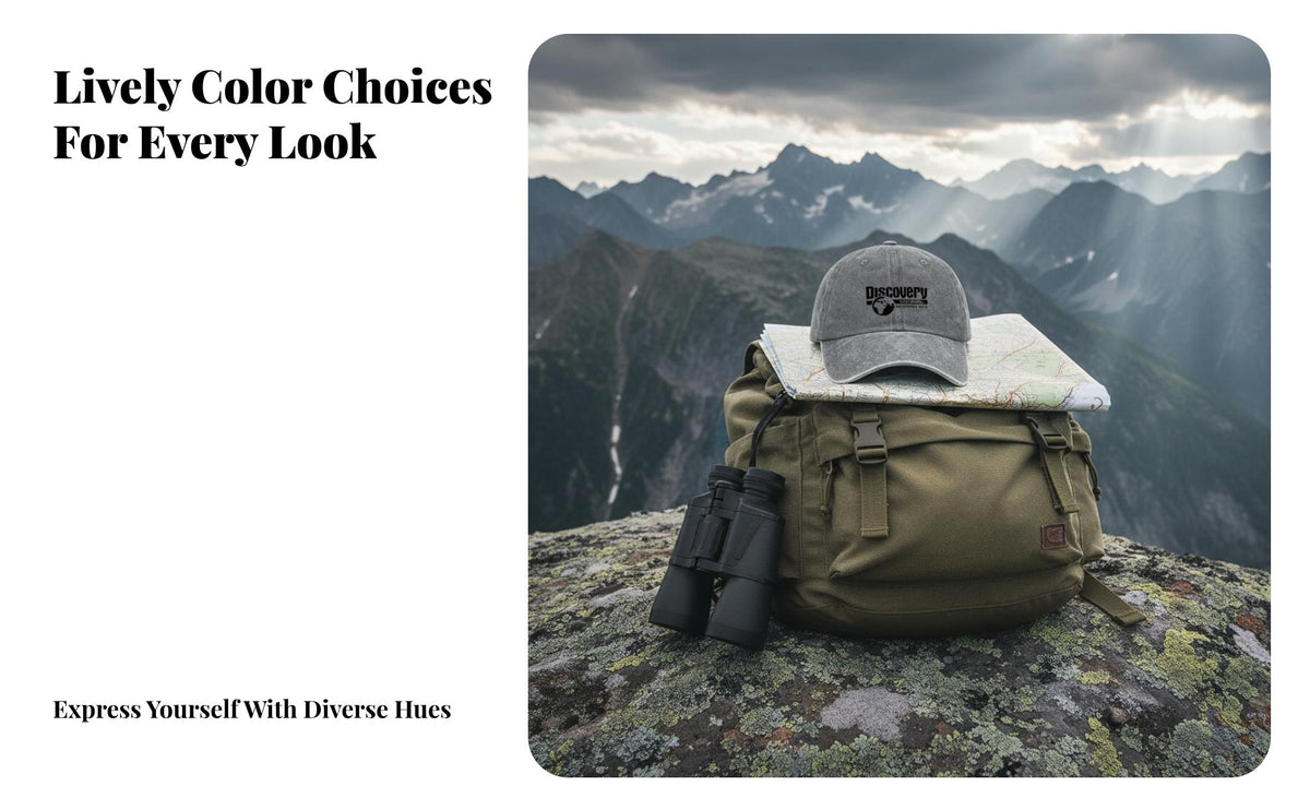 Washed Baseball Cap Universal Design Dad Hat Sun Protection Vintage Design Cap for Photographers, Wanderers, Outdoor, Travel, Summer