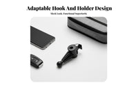 Car Headrest Phone Holder 2-in-1 Design Hanging Hook Phone Holder Anti-Slip Adjustable Mount for Passengers, Young Children, Travel, Road Trips