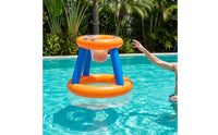 Floating Water Basketball Hoop with Mesh Basket Lightweight Inflatable Basketball Hoop Portable Toy Tool-Tool-Optional for Families
