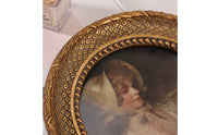 Vintage Round Photo Frame Wall-Mounted Resin Photo Frame Retro Unique for Living Room