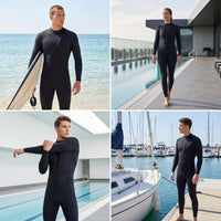 Long Sleeve Full-Body Wetsuit Close-Fitting One-Piece Wetsuit Form-Fitting One Piece Swimsuit Stretchy for Snorkeling