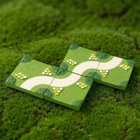 Miniature Diorama Set, Resin Craft Garden Model Scenery Kit, Desktop Decoration with Multicolored Matte Paint, approx. 6.5cm