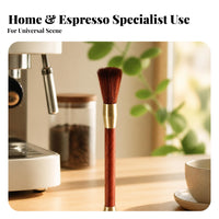 Dense Bristles Coffee Cleaning Brush Slim Cylindrical Coffee Grinder Brush Brass-Colored Manual