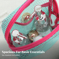 Lightweight Mini Mesh Cosmetic Pouch Multipurpose Portable Makeup Bag Easy to Clean for Travelers, Students, Daily Use, Bathroom, Handbag