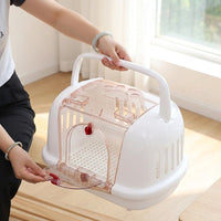 Cat Carrier Hard Sided Pet Travel Carrier PP Material Pet Transport Box with Slotted Sides, Cat Travel Box for Transport