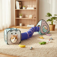 3 Pieces 3 Piece Cat Tunnel Tent Set All-Season Interactive Pet Tube Lightweight