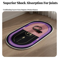Noise Reducing Jump Rope Mat Protects Floors Skipping Mat Thickened Non-Slip Fitness Pad Multi-Functional for Home Gym, Apartment