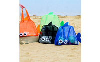 Large Capacity Beach Bag Lightweight Cartoon Mesh Tote Quick-Dry Mesh Beach Bag Breathable for Travel, Vacation