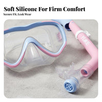 Anti-Fog Kids Snorkel Set Leak-Proof children's Diving Mask and Snorkel No Leaking for Junior, Beginners, Swimming, Beach, Vacation