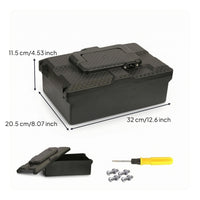 Battery Storage Box Thickened Battery Box with Handle Connector Opening Installation Hardware