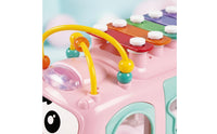 Bus Xylophone Toy Multifunctional Pull Along Activity Bus Early Educational