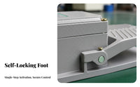 Self-Locking Foot Switch Non-Slip Base Foot Pedal Switch Sturdy Aluminum Construction Professional Electric Pedal for Metalworking, Carpentry, Garage