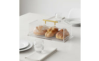 Acrylic Pastry Display Box Transparent Pastry Display Case with Lid Rectangular Cake Cover for Party