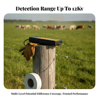 12000 V Electric Fence Voltage Tester Indicator Indication Panels Electric Fence Tester Attached Cable Testing Tool Hanging Hook
