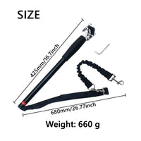 Hands Cycle and Dog Leash Shock-Absorbing Bike Leash with Spring Absorber for Bicycling
