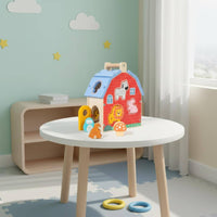 Wooden Shape Sorting House Educational Wooden Farm Shape Sorter and Farm Animal Sorter for Little Ones, Kids