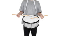 14-Inch Snare Drum with Strap Metal Snare Drum with Drumsticks Portable Percussion Instrument Adjustable for Beginners, Students, Rehearsals