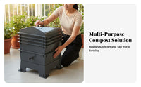 Stackable Composting Creature Farm Odor Control Multi-Tier Vermicomposter Stackable Vermicomposter Drainage Tap Composting