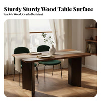 French Retro design Rectangular Meal Table mid-centuryera Modern Design Rectangular Wood Table long-lasting and Sturdy Household Furniture Easy to Clean for Families, Homeowners, Hosts, Dining Room, Kitchen, Home